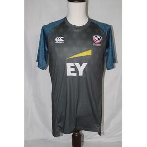 Canterbury USA Rugby Men's M Training Shirt EY Sponsor Vapodri Stars Jersey